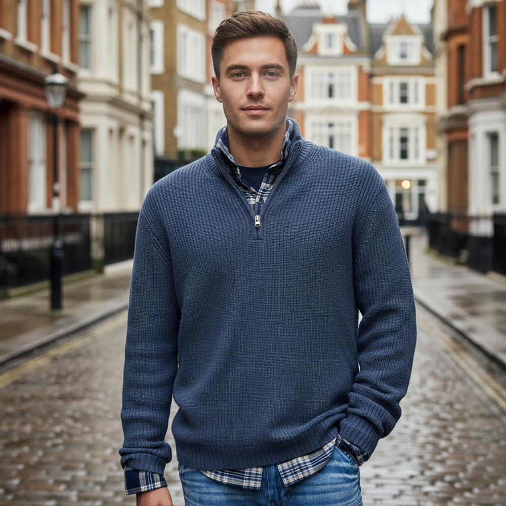 Doria London – Men’s Sweater | Round Neck Cotton, Timeless Design 1
