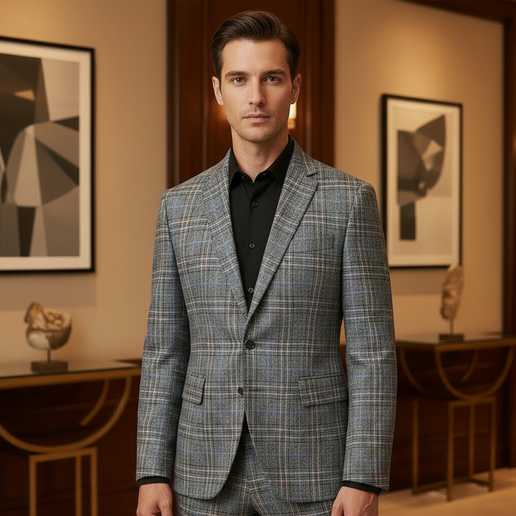 Men’s Blazer | Slim Fit, Grey Design for Casual and Formal Wear - 1