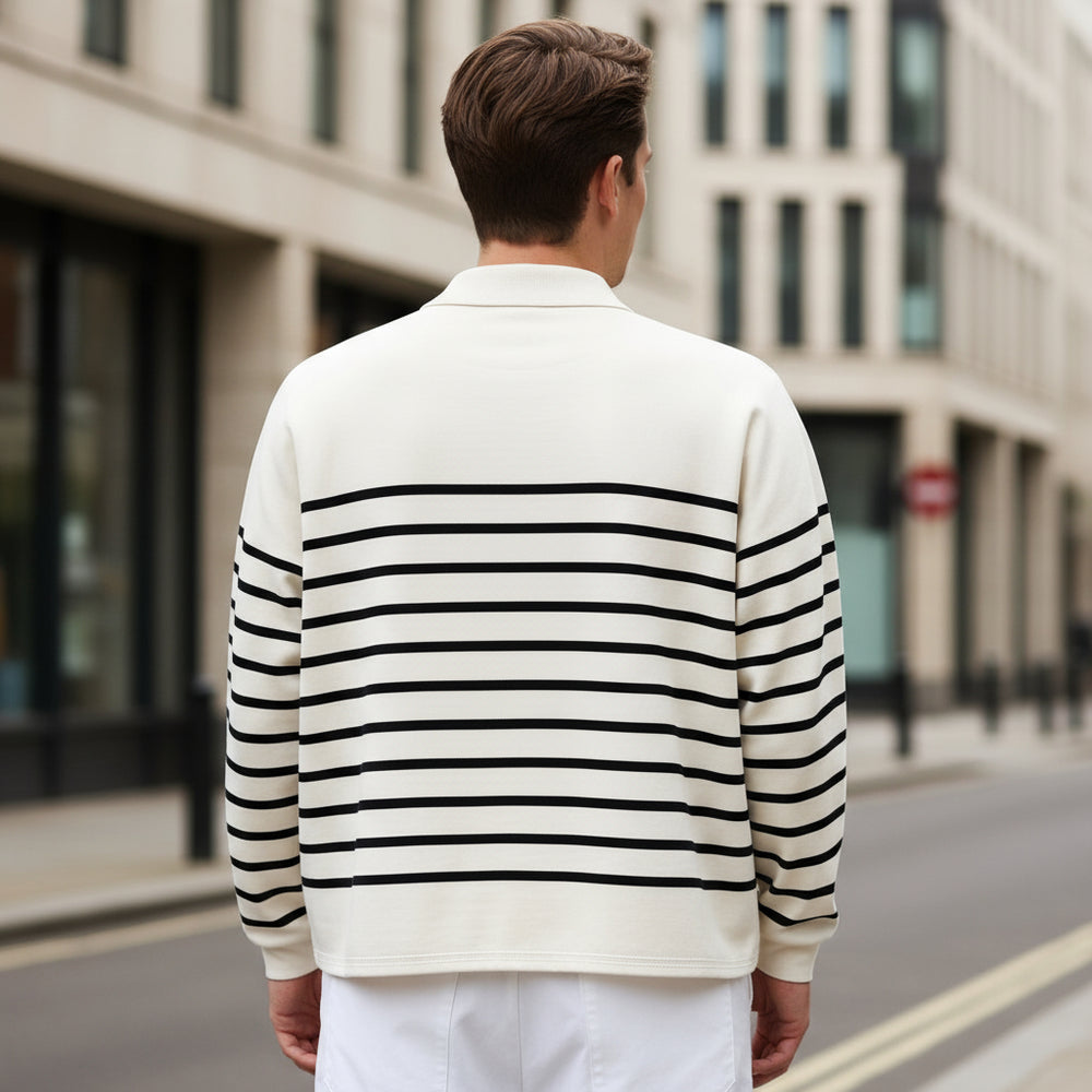 Men’s Polo Shirt | Striped Design, Casual Fit - 2