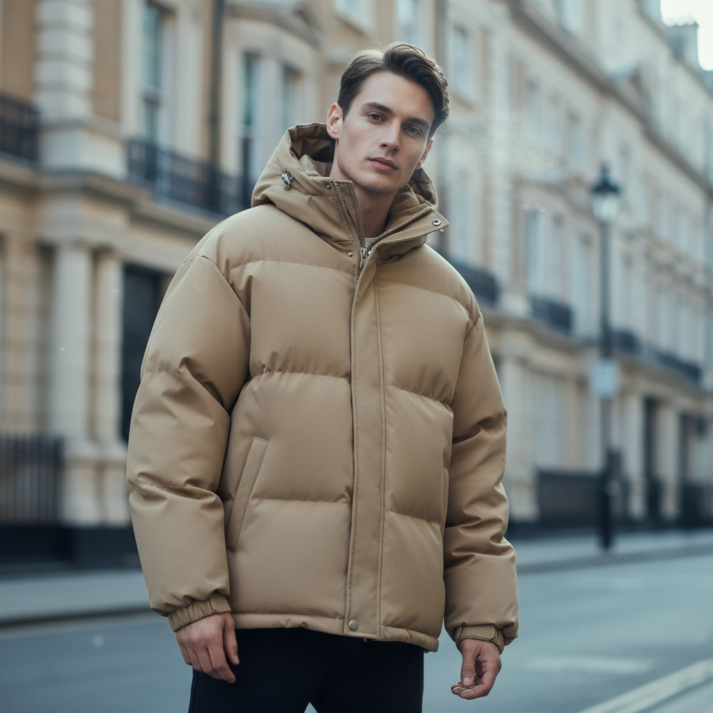 Doria – Men’s Puffer Jacket | Insulated Design with Hood, Winter Essential 0