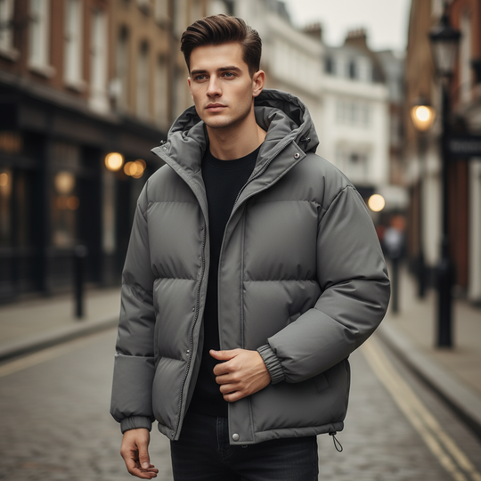 Doria – Men’s Puffer Jacket | Insulated Design with Hood, Winter Essential 5