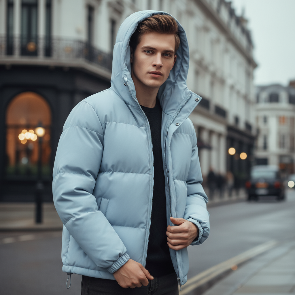 Doria – Men’s Puffer Jacket | Insulated Design with Hood, Winter Essential 8