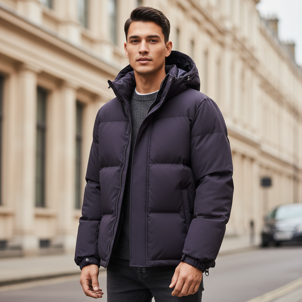 Doria – Men’s Puffer Jacket | Insulated Design with Hood, Winter Essential 9