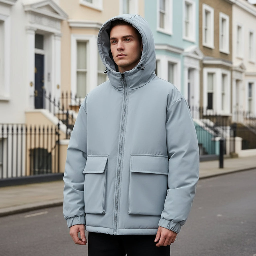 Men’s Puffer Jacket | Oversized Design, Hooded Style - 2