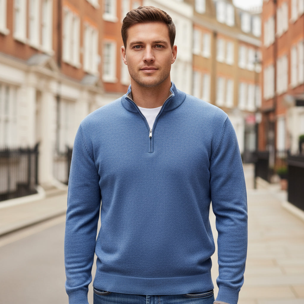 Doria – Men’s Pullover | V-neck Soft Cotton Blend, Regular Fit 3