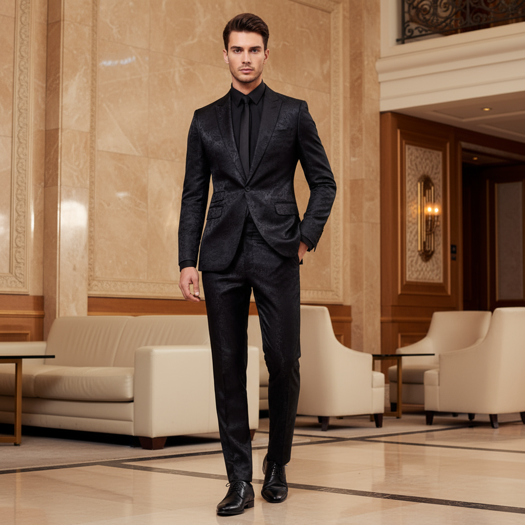 Men's Suit | Tailored Fit Blazer and Trousers Set for Weddings and Formal Events - 1