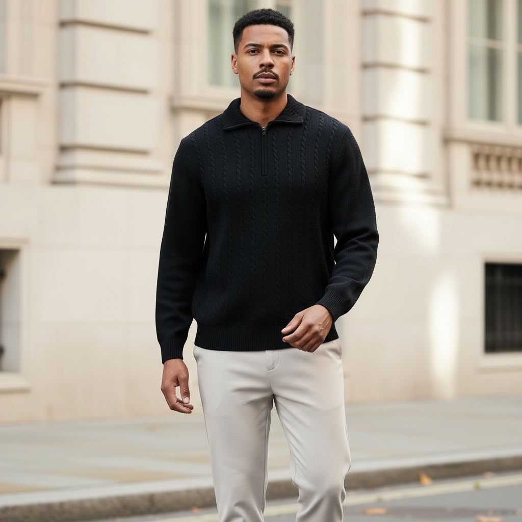 Men’s Sweater | Half Zip, Casual Fit - 1