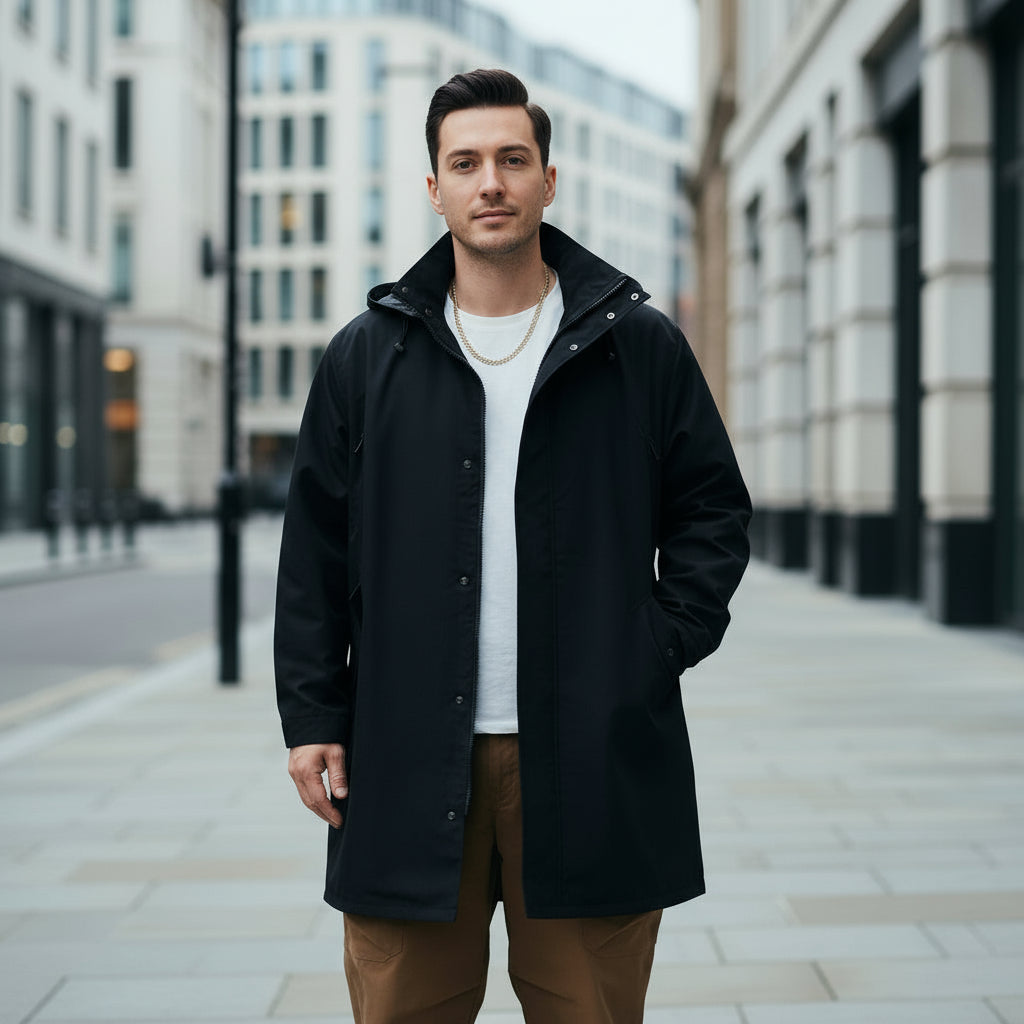 Men’s Coat | Casual Fit, Versatile Trench Design for Winter - 1
