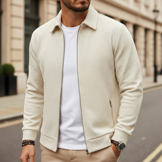 Doria – Men’s Zip Up Cardigan | Stand-Up Collar, Versatile Style 0