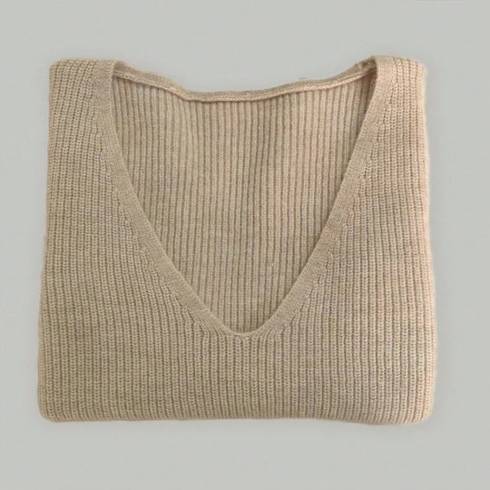 Women’s Cardigan | Deep V-Neck, Sleeveless Design - 5