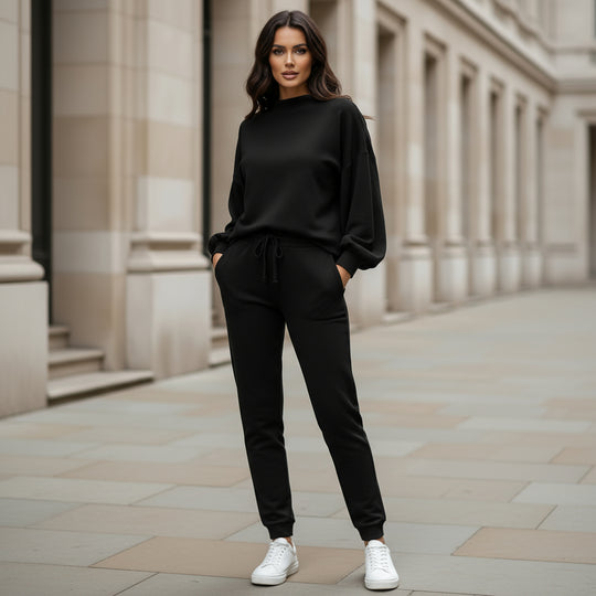 Doria – Women’s Co Ord Set | Balloon Sleeves Two Piece Sets, High Neck Design 2