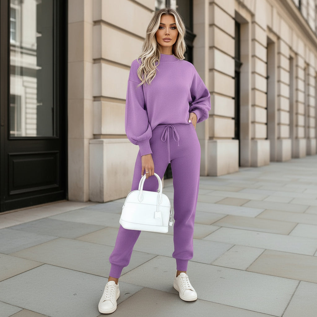 Doria – Women’s Co Ord Set | Balloon Sleeves Two Piece Sets, High Neck Design 5