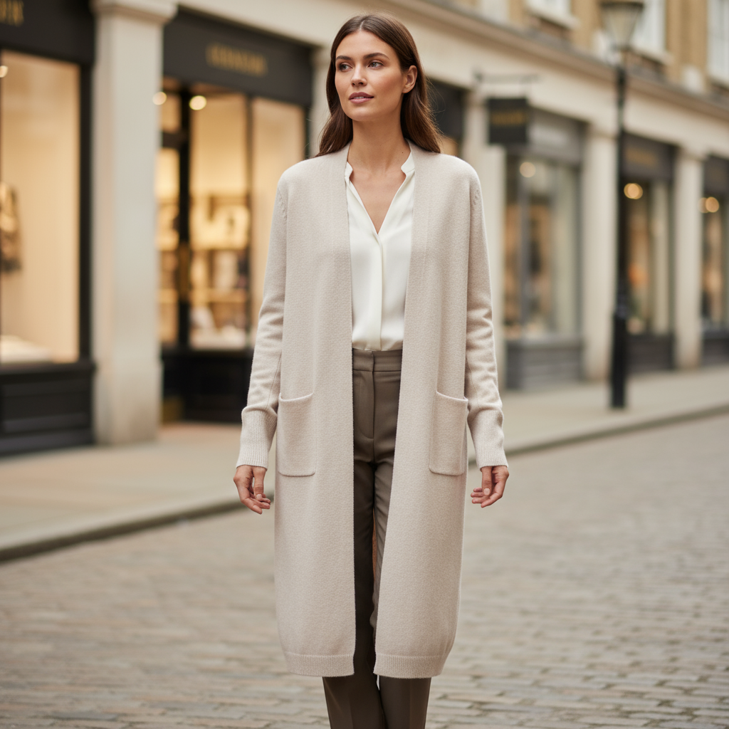 Women’s Long Cardigan | Open Front, Elegant Design - 1