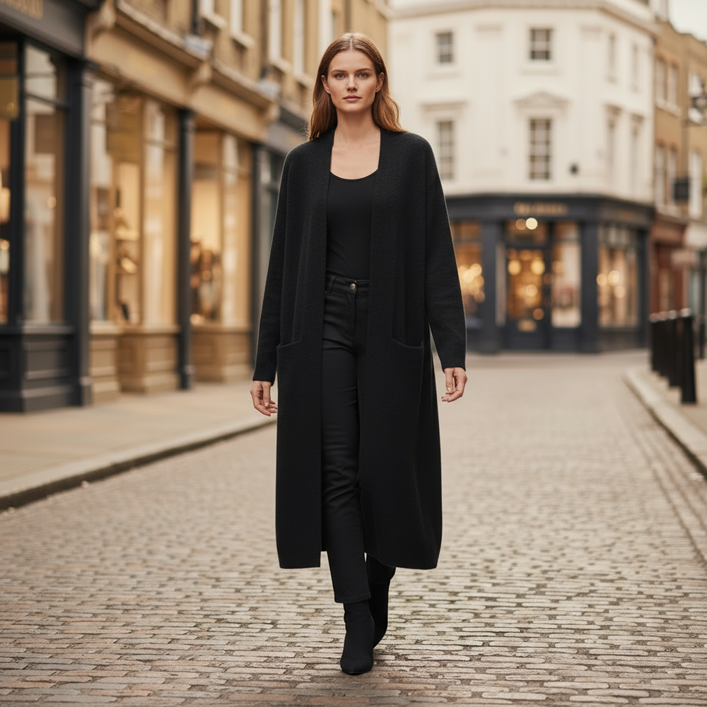 Women’s Long Cardigan | Open Front, Elegant Design - 2