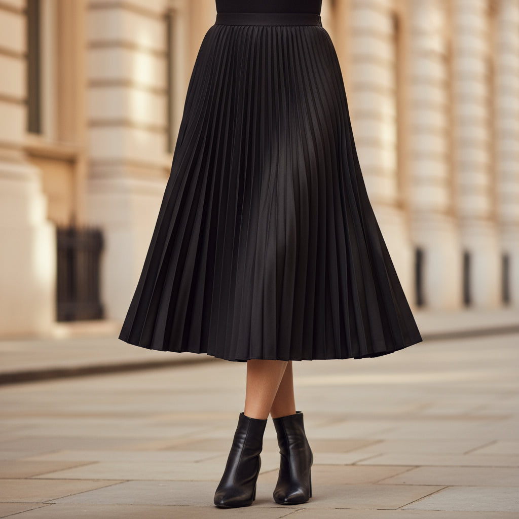 Women’s Midi Skirt | Pleated A-Line, Comfortable Fit - 1