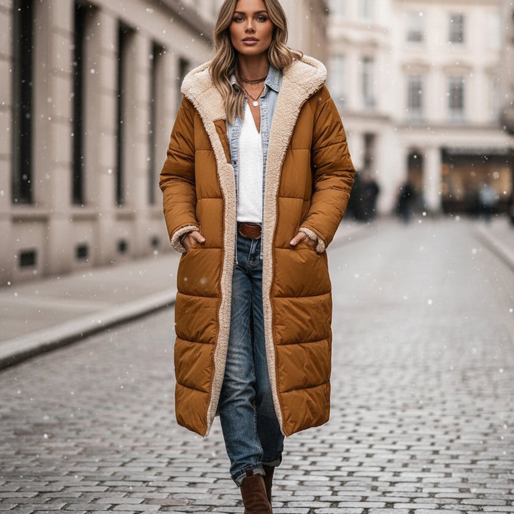 Women’s Puffer Jacket | Reversible Design, Hooded Style for Winter Coats - 1