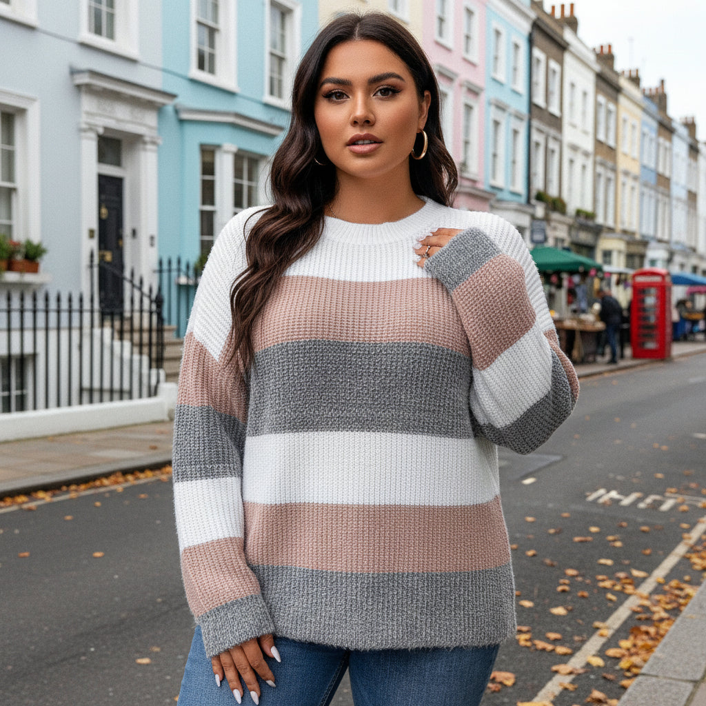 Women’s Sweater | Colorblock Design, Comfortable Fit - 1