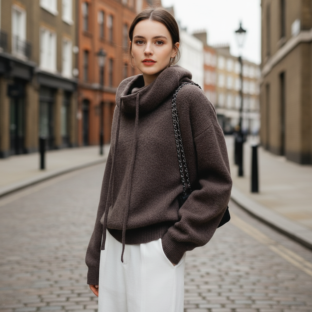 Women’s Sweater | Oversized Fit, High Turtleneck Design - 3