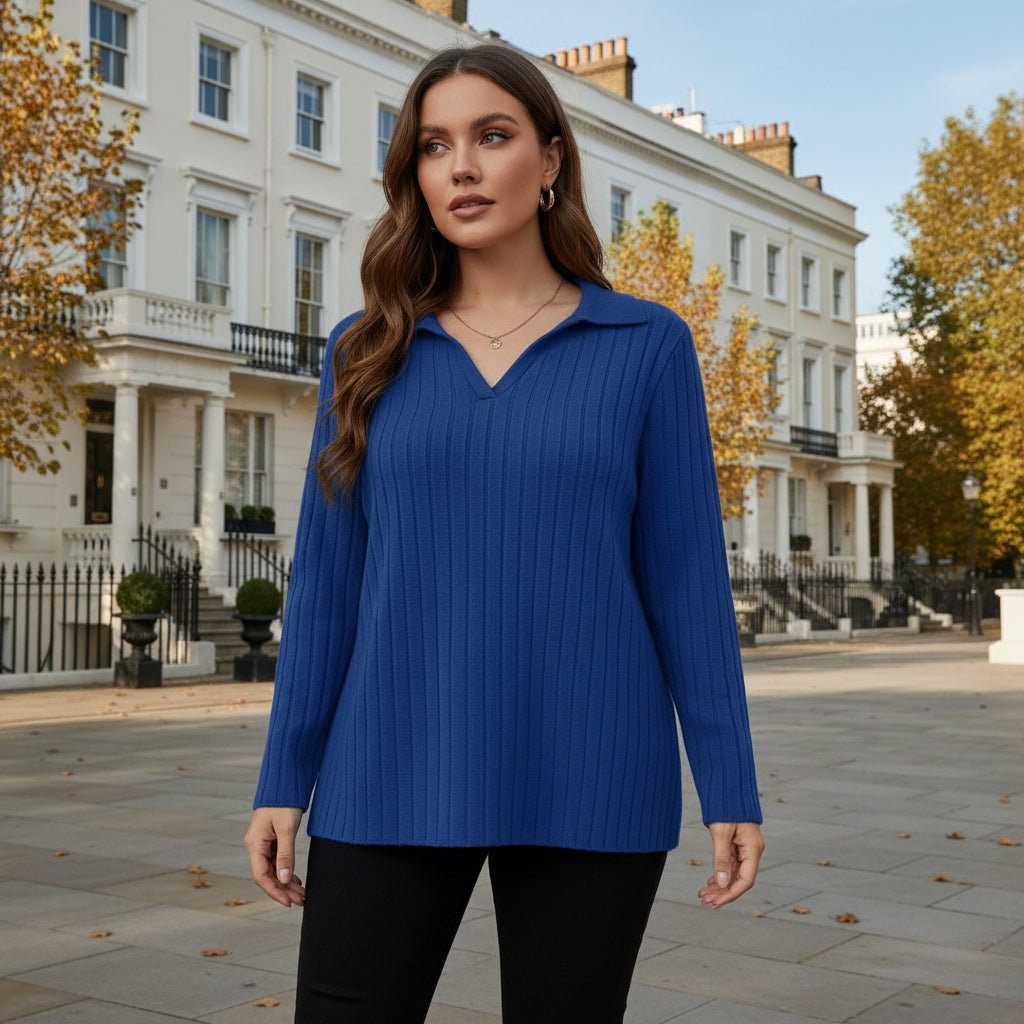 Women’s Sweater | Oversized Fit, Modern Long Sleeve - 3